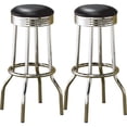 thumbnail image 2 of A Line Furniture Hackensack Nostalgic Retro Chrome Bar Set White Table/4 Stools, 2 of 5