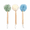 White,blue,green, variant on Loofah Back Scrubber for Shower, Wooden Long Handle Bath Sponge Lufa Shower Brush, Soft Nylon Mesh Back Cleaner Washer, Women & Men Exfoliating Luffa Pouf on a Stick for Body