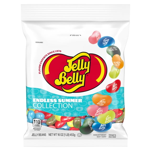Jelly Belly Endless Summer Assorted Jelly Beans - 1 Pound (16 Ounces) Resealable Bag - Genuine, Official, Straight from the Source