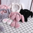 thumbnail image 4 of 1 orejera de conejo de Pascua 2020, adorables orejeras de conejo de dibujos animados, regalo creativo de invierno para niñas y mujeres que visten de negro., 4 of 5