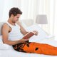 thumbnail image 5 of Balery Halloween With Black Bats Pantalones de pijama para hombre, pijama ultraligero, pantalón de descanso-Small, 5 of 6