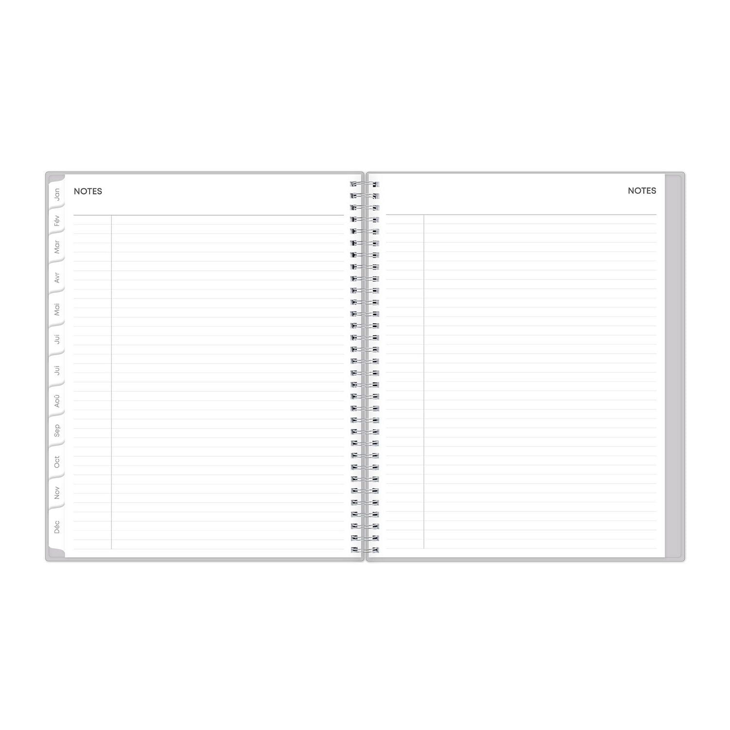 2024 Weekly Monthly Planner, 8.5x11, Blue Sky, Solid Gray
