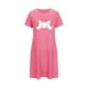 thumbnail image 4 of Camisón corto de talla grande para mujer, camisón de manga corta con estampado de pecho a la moda, camisón para mujer, 4 of 5