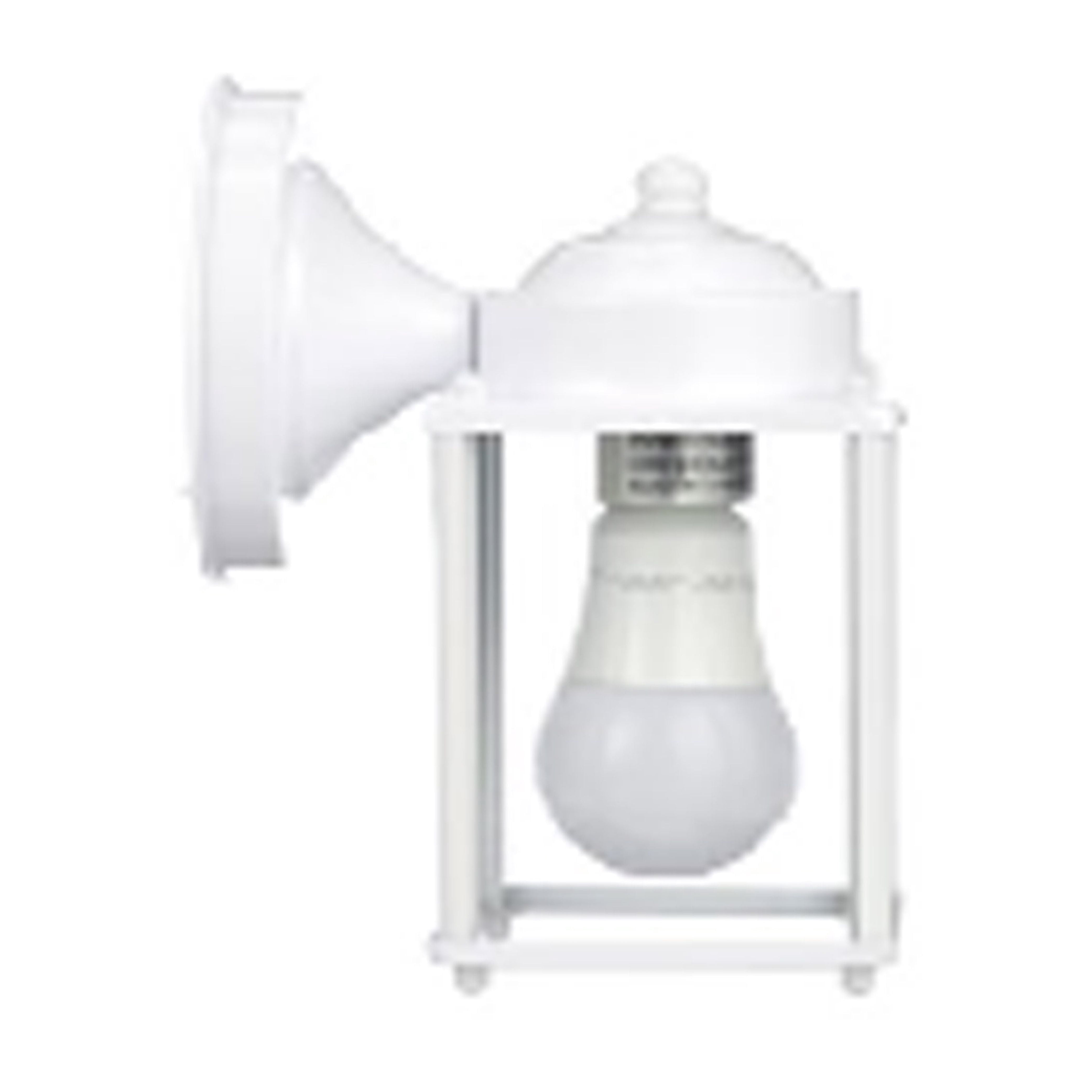 Mainstays 6" Square Outdoor Coach Light Lantern, White,Light Bulb Included