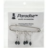 Black & Crystal Stitch Markers-Sizes 0 To 10 5/Pkg, Pk 1, Buttons Etc