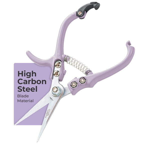 Modern Sprout Pruning Shears, Precision Garden Shears for Herbs and Flowers,Lightweight Carbon Steel Gardening Scissors with Holster,Lavender,1-Pack