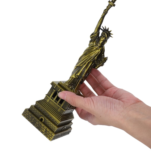 Topbathy 25cm/9.8in Bronze Statue of Liberty Miniature Decor Sculpture Liberty Island Collectible Figurine Metal Model Home Decoration
