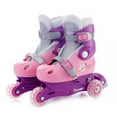 Chicago Girls' Adjustable Inline Training Skate Combo Set Pink/Purple/Gray, Size J10J13