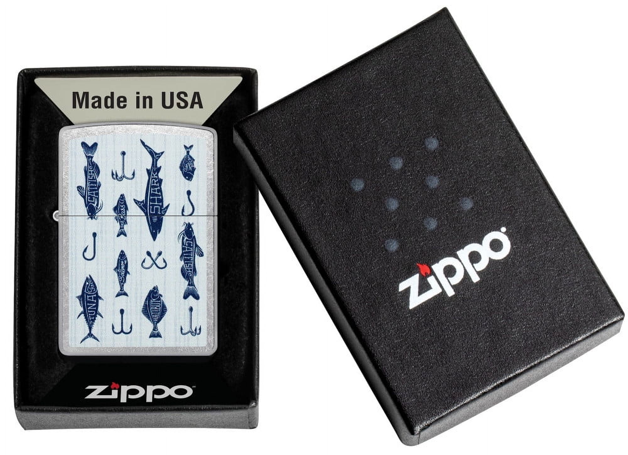 Zippo Pocket Lighter Off the Hook Design Street Chrome