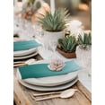 thumbnail image 5 of Teal Green Ombre Cloth Napkins Set of 8 Reusable Dinner Napkins, Contemporary Gradient Abstract Art Cocktail Napkin Washable Table Napkins for Wedding/Holiday Party/Baby Shower 20"x20", 5 of 7