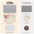 thumbnail image 5 of Yolife 32"x20" Diatomite Bath Mat, Super Absorbent Quick-Dry Bathroom Rug, Non-Slip Natural Diatomaceous Earth Mat for Shower, Kitchen, Entryway, Easy to Clean,Light Grey, 5 of 9