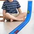 thumbnail image 1 of BELOVING Race Car Ramp Track Multipurpose Birthday Gift with Suction Cups Flex Tracks Blue, 1 of 9