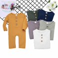 thumbnail image 5 of EnJoCho Baby Comfy Bodysuit Baby Girl Boy Jumpsuit Solid Color Long Sleeve Knitted Romper Clothes Light Long Sleeve Jumpsuit Toddler Girl Trendy Clothing Casual Home Bodysuit, 5 of 8