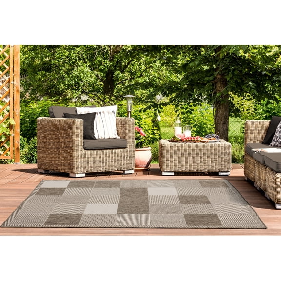 United Weavers Mali Dabeda Contemporary Geometric Area Rug, Brown, 7'10" x 10'6"