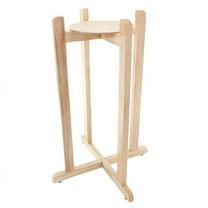 Aquanation Floor Wood Stand Natural Varnish, 27" for Water Crock, Water Bottles, 3 & 5 Gallon Water Jug, and Plants