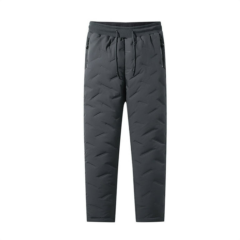 Noarlalf Thermal Pants Men Joggers for Men Lambswool Fleece Lined Joggers Fleece Jogging Bottoms Men Winter Warm Lightweight Sweatpant Gray 2 4XL Walmart
