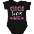thumbnail image 3 of Inktastic My Gigi Loves Me Hearts in Pink Plaid Boys or Girls Baby Bodysuit, 3 of 5