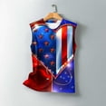 thumbnail image 5 of DeHolifer Women's Tank Tops Plus Size Casual Independence Day Printed Crewneck Sleeveless 4th of July Tank Tops Multicolor 4XL, 5 of 5