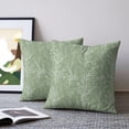 thumbnail image 2 of Pillow Covers 26x26 Set of 2, Sage Green Botanical Throw Pillow Covers Decorative Couch Cushion Cover, Vintage Floral Plants Branch Microfiber Soft Square Pillowcases for Bedroom Living Room Sofa, 2 of 9