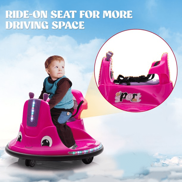 Private Jungle 12V Kids Ride on Electric Bumper Car with Remote Control,Music,360 Degree Spin,LED Lights,Rose Red Private Jungle 12V Kids Ride on Electric Bumper Car with Remote Control,Music,360 Degree Spin,LED Lights,Rose Red