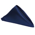 thumbnail image 2 of Gowinex Navy Blue 17" x 17" Lamour Satin Dinner Napkins (Pack of 10), 2 of 4