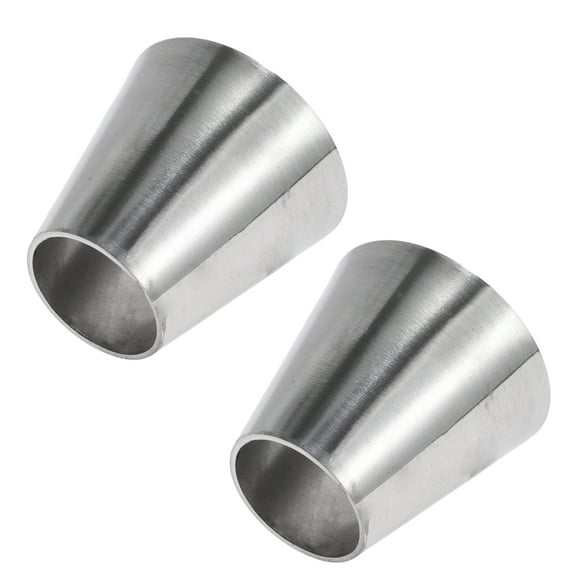 Unique Bargains 1.5" OD to 2.5" OD Mandrel Exhaust Bend Elbow Concentric Reducer 201 Stainless Steel Pipe Adapter 2 inch Length Silver Tone