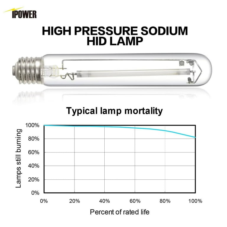 HTG Supply 400W HPS Grow Light Bulb – Super High Output, High PAR, For Digital Ballast
