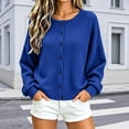 thumbnail image 4 of Enjoytime Womens Cardigan Crew Neck Button Down Long Sleeve Cardigans Sweater Fall Winter Cozy Casual Work Knit Jacket, 4 of 8