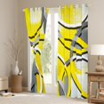 thumbnail image 6 of Yellow Ombre Curtains & Drapes Modern Art Aesthetic Curtains, Grey White Gradient Blackout Curtains Abstract Swirl Living Room Curtains, Geometric Patchwork Window Curtains Hippie Circle Line Decor, 6 of 6