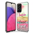 thumbnail image 3 of MUNDAZE Samsung Galaxy A01 Shockproof Clear Hybrid Protective Phone Case Summer Brush Strokes Sunrise Sunburn Sunset Repeat Cover, 3 of 5
