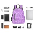 thumbnail image 6 of Daiia Lilac Glittering School Backpack for Men and Women Lightweight Backpack Durable Backpack Water-Resistant,Travel,Work Bag, 6 of 9