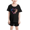 thumbnail image 4 of Sentuca Girls Valentines Graphic Tees, Relaxed Fit Short Sleeve Tees, Cute Soft Everyday Shirts Size 4-5 Years, 4 of 5
