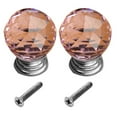 thumbnail image 2 of Windfall 2Pcs Ball Shaped Crystal Glass Cabinet Knobs 30mm Ball Shape Pulls Handles for Drawer Dresser Kitchen Cabinets Wardrobe Bathroom Cabinet Desk, 2 of 7