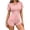 Pink, variant on Kaemgyyd Cute Pajama Sets for Women Short Sleeve Bow Front Slim Pjs Top with Shorts Loungewear Soft Sleepwear for Daliy(Red,X-Large)