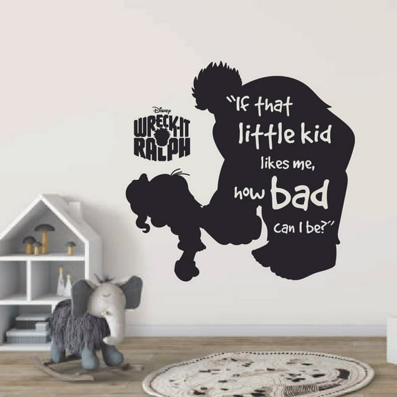 If That Little Kid Likes Me How Bad Can I Be Vanellope Wreck It Ralph Vinyl Wall Art Sticker Wall Decal Decoration For Home Room Wall Boys Girls Room Playroom Wall Décor Décor Design Size (30x30 inch)