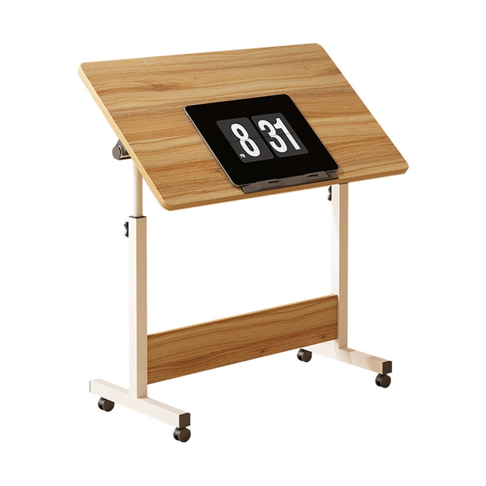 Senfot Mobile Standing Desk with Wheels, Adjustable Height Sit-Stand Desk for Compact Spaces, Foldable Rolling Desk for Home Office