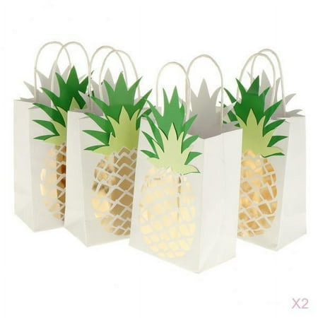 2x 4x Gift Bag Gift Bag Paper Bag Paper Bags with Pineapple Printed