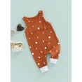 thumbnail image 3 of Franhais Infant Summer Jumpsuit, Toddler Casual Sleeveless Sun  Moon Print Round Neck Romper, 3 of 8