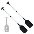 thumbnail image 6 of Kayak Paddle, HDJ 2Pcs Boat Paddles Telescoping Emergency Oar for Boat, 42" Adjustable Anti Slip Aluminum Plastic Canoe Paddles, Black, 6 of 6