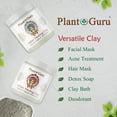 thumbnail image 5 of Indian Healing Clay 1 lb. Jar - 100% Natural Calcium Bentonite Clay Powder - Deep Pore Cleansing Facial And Body Mask - Detox Clay for Face, Hair, Acne, and Bath., 5 of 7