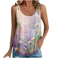 thumbnail image 3 of Ahuyic Womens Sleeveless Top,Tank Tops for Women,Womens Summer Loose Casual Fashion Print Crew Neck Tank Top, 3 of 5