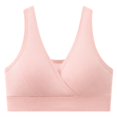 thumbnail image 2 of Lumistal Bras for Women No Underwire V Neck Sports Bra Wide Removable Padded Yoga Bra Medium Support Seamless Workout Bra Dancewear Bras for Women L, 2 of 6