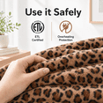 thumbnail image 2 of SUNNY HEAT Electric Blanket Heated Throw 50" x 60" -Fast Heating 9 Levels & 10H Auto off, Warm Soft Fannel Machine Washable, for Bed/Couch/Office, Classic Leopard Print, 2 of 9