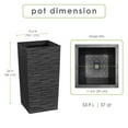 thumbnail image 4 of Tierra Verde 13in W x 26in H Citadel Horizon Large Recycled Self-Watering Indoor/Outdoor Column Planter in Black, 4 of 5