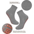 thumbnail image 4 of 2 pares de calcetines antideslizantes para yoga, para hombres y adultos, de algodón, para deportes, yoga, pilates y gimnasia., 4 of 5
