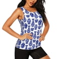thumbnail image 2 of Lsque Blue Vases Printed Workout Tank Tops for Women, Athletic Sports Tank Tops, Compression Sleeveless Dry Fit Shirts,Sleeveless Yoga Shirt-Small, 2 of 9