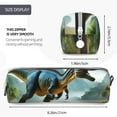 thumbnail image 3 of Vsdgher Lake Forest Dinosaur A Leather Pencil Case, Makeup Pouch, Zipper Pouch for Daily Essentials, Storage Organizer, Cosmetics and Stationary Bag, 3 of 7