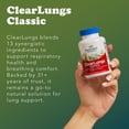 thumbnail image 7 of Ridgecrest Herbals ClearLungs Classic, Natural Lung and Nasal Daily Health Supplement for Bronchial, Respiratory, Immune, Sinus, and Mucus Wellness Support, Herbal Formula (120 Caps, 60 Serv), 7 of 7