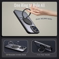thumbnail image 4 of Ring Case for iPhone 15 Pro Max,Compatible with MagSafe with 360° Ring Stand Shockproof Protection Cover Case for iPhone 15 Pro Max Black, 4 of 12