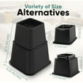 thumbnail image 5 of Home Intuition Bed Risers Heavy Duty Adjustable Bed Furniture Riser 3, 5 or 8.7-Inch, 4 Pack, 8-Piece Set, Black, 5 of 7